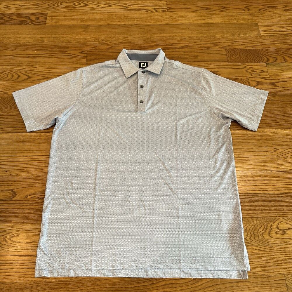 FootJoy Polo Shirt Mens XLarge XL Geometric Casual Performance Golf Polo